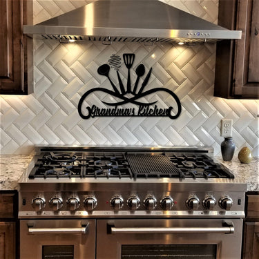 Personalized Kitchen Sign | Grandma's Kitchen | Mom's Kitchen | Metal Wall Art | Custom Gift for Women, Grandma, Mom, Sister, Wife, Dad